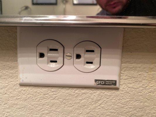 Not a "GFCI protected" outlet.