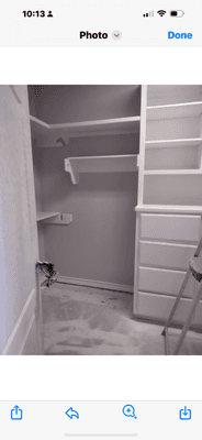 Painting Closet white