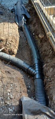 Layout of French drain