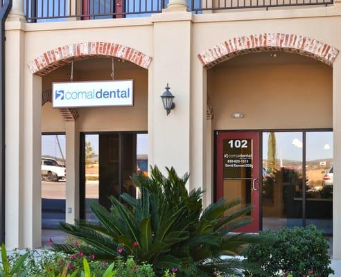 Comal Dental sign outside our office.