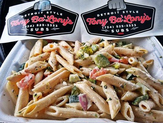 The Famous Pasta Salad they 2 nd best seller behind Subs .