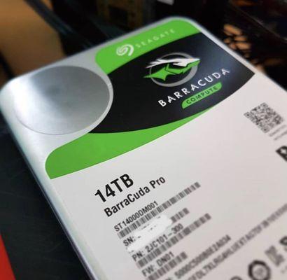 14 TB seagate, weekend work.