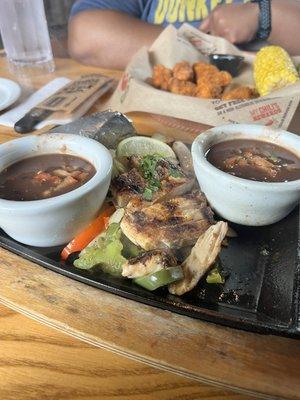 Boneless or Bone-In Wings Lunch Grilled Chicken Fajitas Black Beans