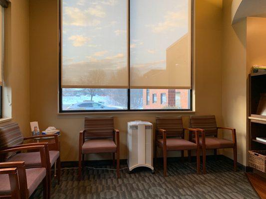 Ample seating in waiting area