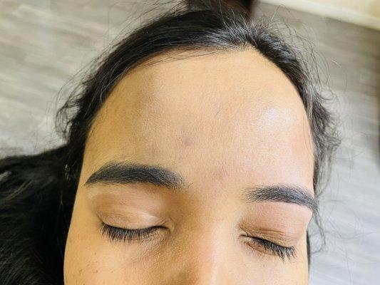 # facialtown threading after and before