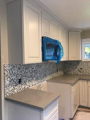 Tile backsplash