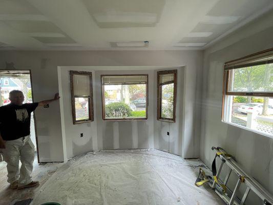 We do dry wall install and repair!