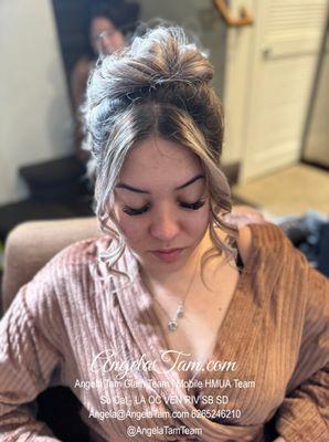 Vintage Victorian Updo Curls Hair Style Look