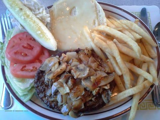 Alpine burger.  Yummy!!!