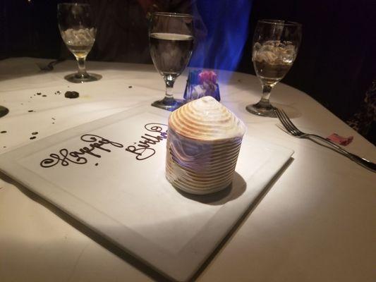 Baked Alaska for my bday! No detail missed!