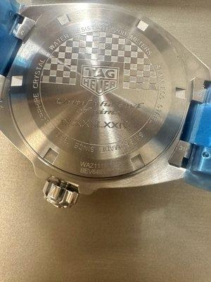 Engraved watch