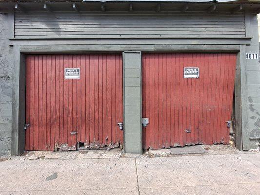 Old rotten garage doors