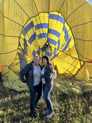 After the flight you can take pics in front of the deflated balloon.