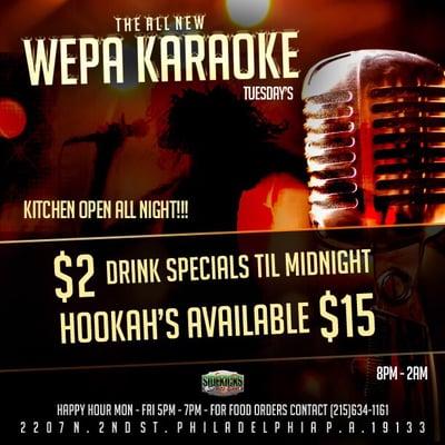 Check out $2 KARAOKE TUESDAYS from 8-1