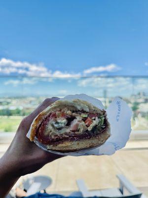 Italian sub with a view