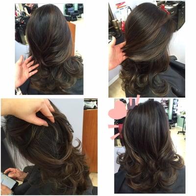 Natural Brown Balayage Ombre on Asian Hair done by Heart! Welcome to the Coloring World Yay!