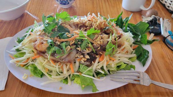 Papaya salad shrimp