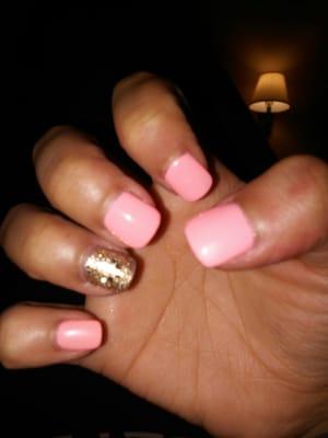 My nails were good. Liked how the girl did my nails. But theu do over charge a little too much for the work....