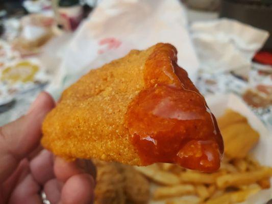 Hot sauce dipped catfish... legit