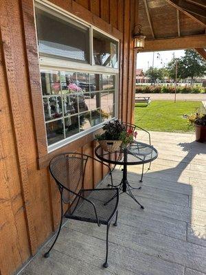 Outdoor patio seating