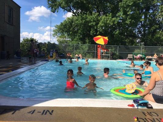 Super family friendly with the wading pool and shallow pool side by side.