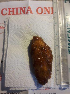 Chicken Wing - good size, meaty, fair price.