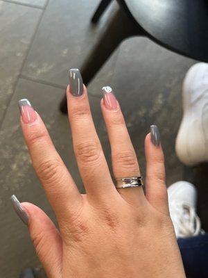 my nails that he cut too short