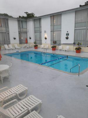 View of the hotel pool.