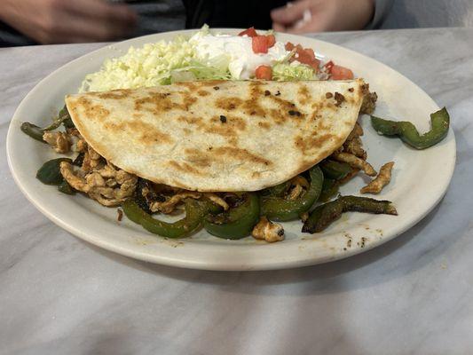 Chicken fajita quasidilla