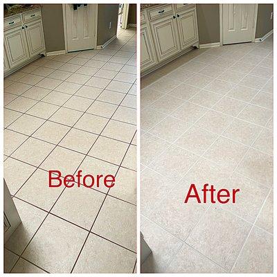 Tile and grout color sealing