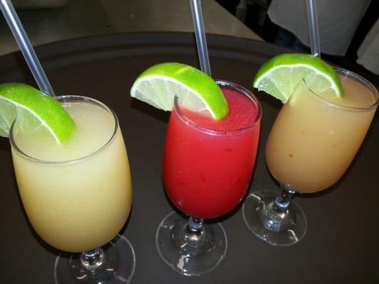 Strawberry, Mango and Peach Margaritas