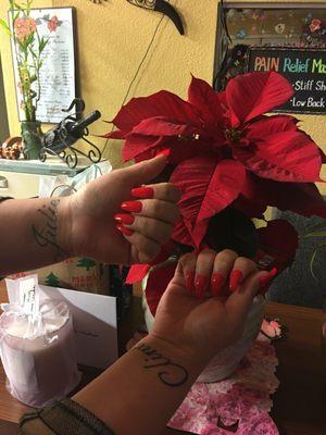 Classic Bright Red Manicure