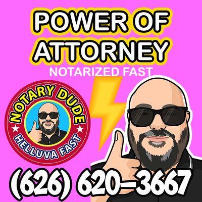 Power of attorney notarized fast