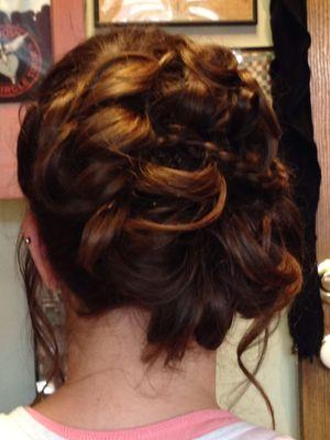 This is Tarin's hair for her wedding last Sept 15