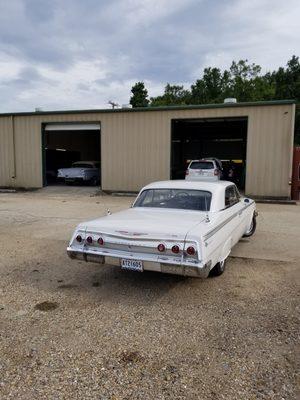 My 62 Impala at Wayne's collision.