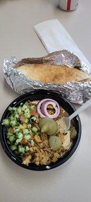 Chicken Shawarma and Hummus bowl