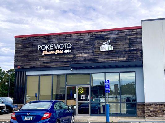 Storefront it's in a shared space with pokemoto & next to chipotle