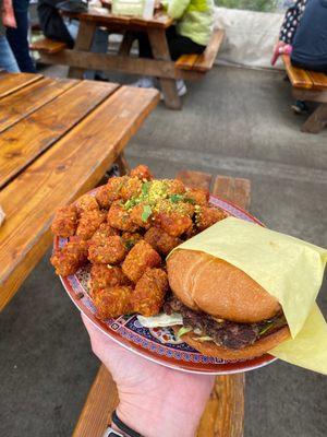 Hamburger Spicy Fish Sauce Tots