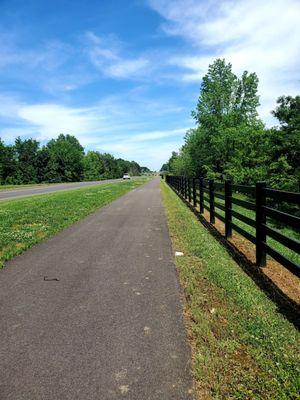 This is the new side walk. It's not on maps but you can walk there from the Loves and Speedway side. 15-20 min walk.