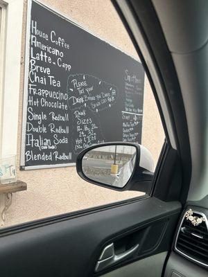 Outside menu