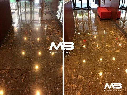 Marble lobby floor maintenance