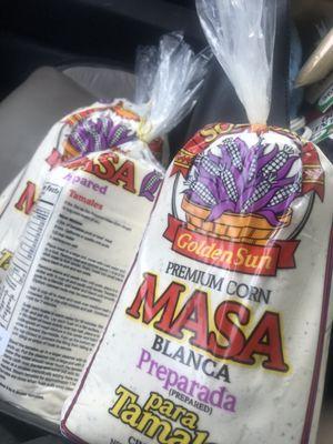 $5.65 per 5 pound bag of masa preparada