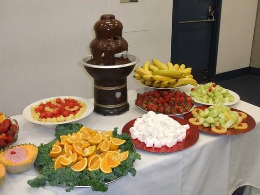 Fresh fruit bar and sweets for your next event. Let us make your day easier!