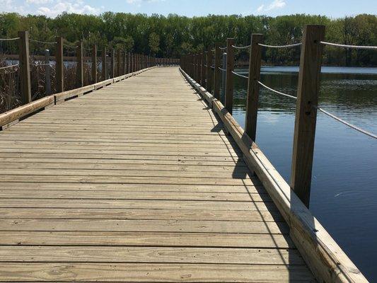 A cool wooden bridge.