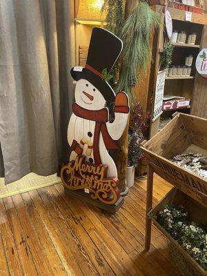 Snowman & Merry Christmas Sign (2 items)