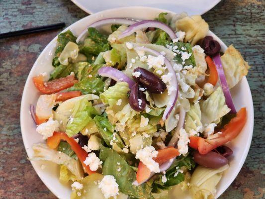 Greek salad. The dressing could maybe use some work.