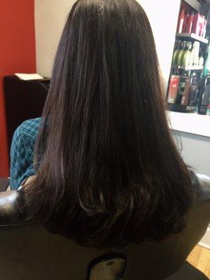 Lovely blow out post trim. Stylist: Brittany