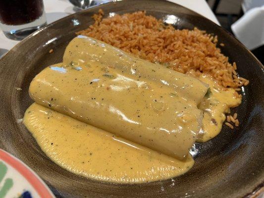 Beef enchiladas no beans