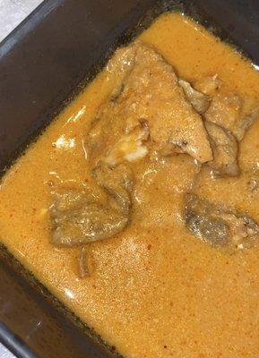 Peanut butter soup with fish