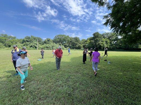 Tai chi lessons at park